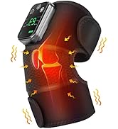 MOAJAZA Heated Knee Brace Shoulder Wrap, Cordless Knee Massager with Heat and Vibration, 3 in 1 H...