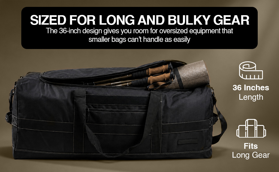 Sized for long and bulky gear