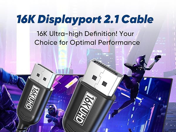 16k Displayport 2.1 Cable