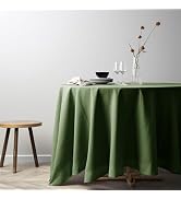 EVERLY 100% Pure Linen Round Tablecloth 70Inches for Dining,Buffet Parties,Picnic,Events,Weddings...