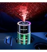 TECXERLLON Car Air Freshener, Car Diffuser with RGB Ambient Light &amp; Starry Ceiling, 4 Smart Scent...