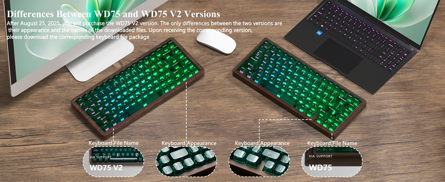 keyboard 75% Wireless Mechanical Custom Keyboard RGB Hot Swappable
