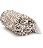 Americanflat 100% Cotton Throw Blanket for Couch - 50x60 - All Seasons Neutral Lightweight Cozy S...