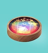 PYD Life 6 Pack Sublimation Night Lights Blanks LED Glass Photo Frames Panels White 3.5" Round wi...