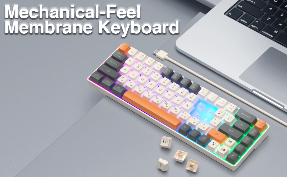 membrane keyboard cheap keyboard rgb led backlit keyboard gaming keyboard 60% keyboard retro