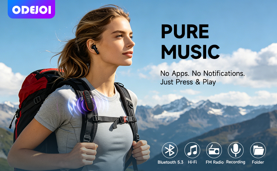 portable mp3 player with bluetooth music player for kids small usb mp3 player with clip no internet