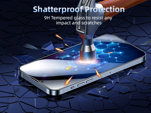 iphone 13 13pro 14 screen protector shatterproof protector 9h tempered glass