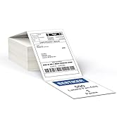 BESTIKER 4”x6” Direct Thermal Labels Pack of 500, Commercial Grade Fan-fold Shipping Labels for T...