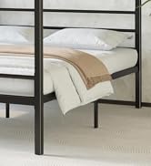 Lutown-Teen King Size Canopy Bed Frame, Four Poster Metal Canopy King Size Bed Frame