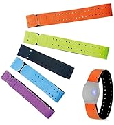 5pcs Replacement Heart Rate Monitor Bands, 0.8x13.8in 5 Colors Soft Heart Rate Strap Adjustable A...
