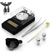 MAXUS Digital Milligram Scale 50g/0.001g, Compact Mg Scale with 20g Calibration Weight, Black Pow...