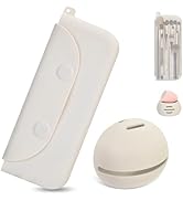 COOL-ANGLE Silicone Makeup Brush Holder And Beauty Sponge Case, Travel Makeup Brush Case With Mag...