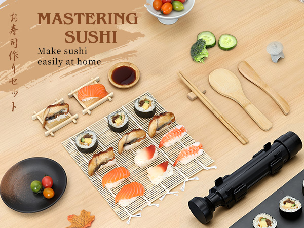 With this sushi set, you can enjoy delicious sushi right at home
