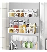 HCBaoXGui Magnetic Spice Rack,Magnetic Shelf for Fridge,Spice Organizer,Fridge Organizer,Kitchen ...