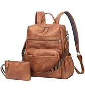 WYFJNX Women Backpack Purse Bag PU Leather Travel Backpack Purse for Women Ladies Shoulder Bags S...