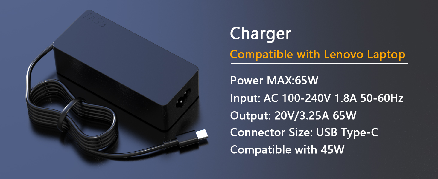 Compatible with Lenovo Charger