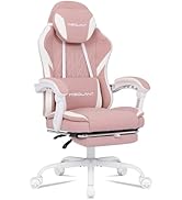 Misolant Gaming Chair, Fabric Gamer Chair with footrest for Adults, High Back Ergonomic Computer ...
