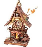 ROKR 3D Wooden Puzzles for Adults, Cuckoo Clock Model Kit, Room Home Decor DIY Watch Making Kit F...