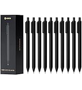Kaco Gel Pens, 0.5 mm Fine Point, Black Ink 10 Count, Quick Dry Smooth Writing, Aesthetic Office ...
