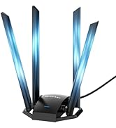 NEWFAST AC1300 Mbps USB WiFi Adapter for Desktop PC 2.4G/5G Wireless Network Adapter with 4 Dual ...