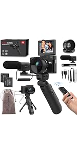 Digital Camera 4K for Photography 48MP Vlogging Camera for YouTube Vloggers Gifts for Beginners Teen...