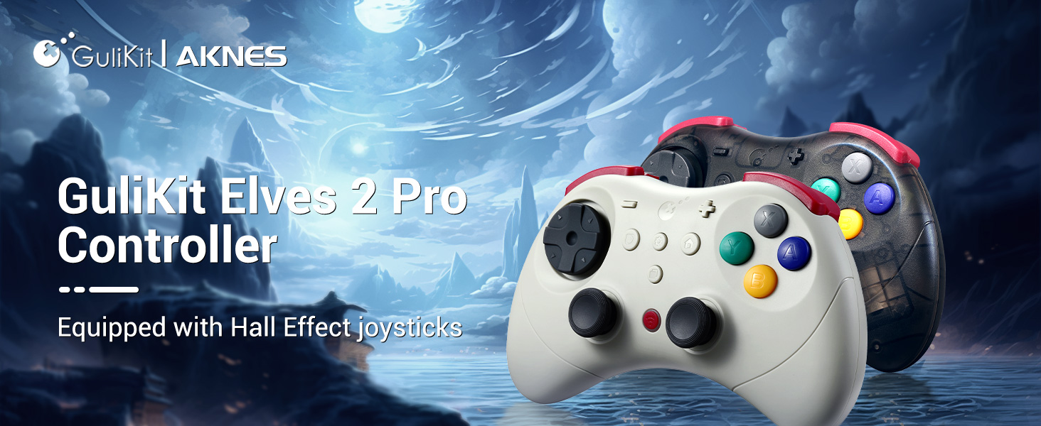 GuliKit Elves 2 Pro Controller for Switch/Switch 2,Windows, iOS, Android, Hall Effect Joysticks