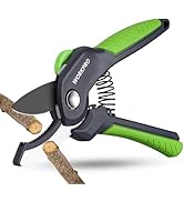 WORKPRO 8.5" Anvil Pruning Shear, Heavy Duty Garden Scissors &amp; Clippers with Labor-Saving Design,...