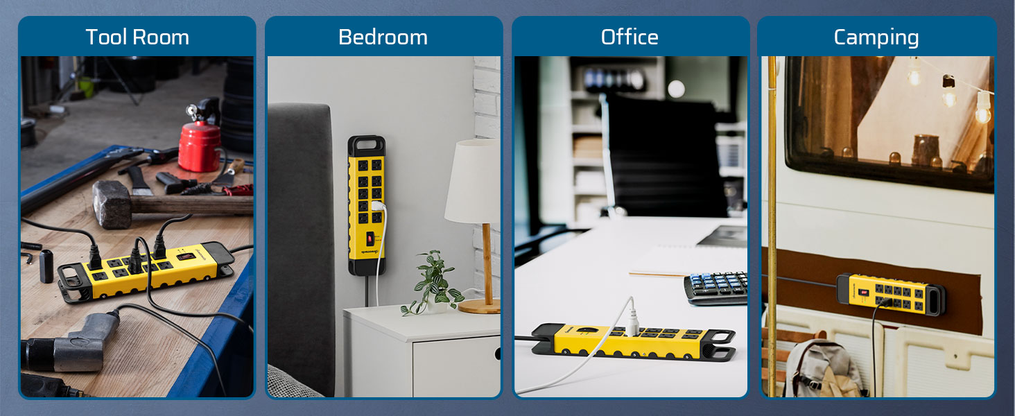 Metal Surge Protector Power Strip