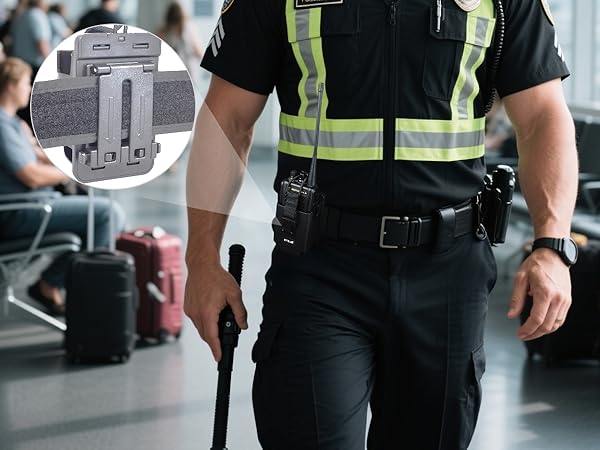 HYS Tactical MOLLE Holder for Belt, Vest, or Pack, Walkie Talkie Holder with Belt Clip Mount Base