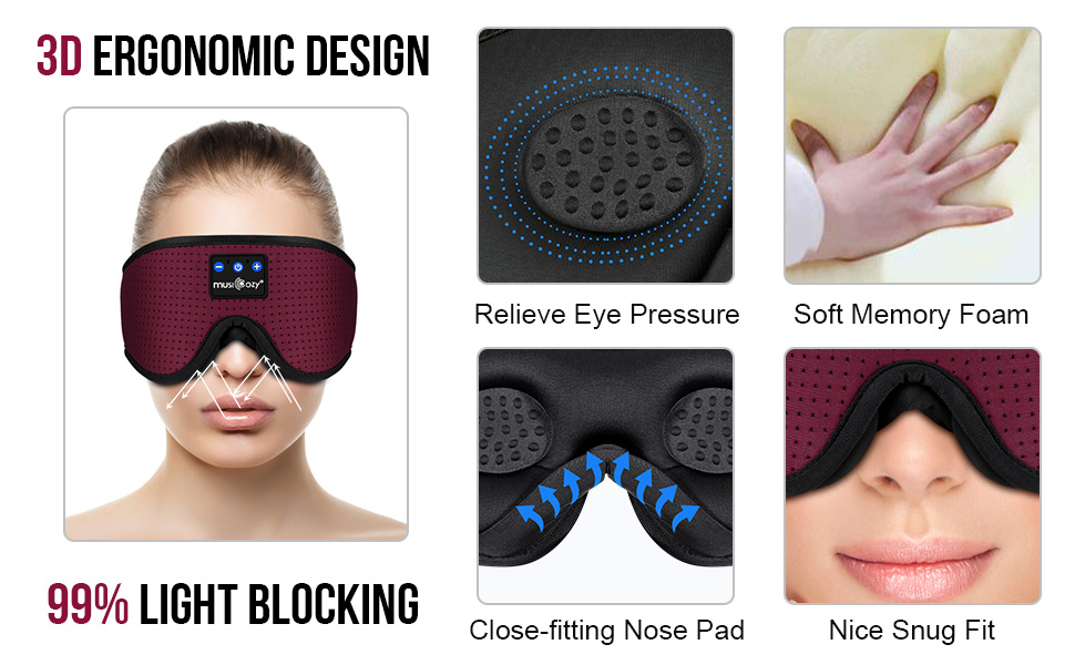 sleep headphones Bluetooth headband earbuds music mask unique birthday holiday gifts