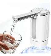 Water Dispenser Pump for 5 Gallon Water Bottles, USB Type-C Rechargeable with 1200mAh Battery, Fo...