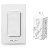 HAPYTHDA Wireless Light Switch, No in-Wall Wiring Required Remote Control Light Switch, Waterproo...