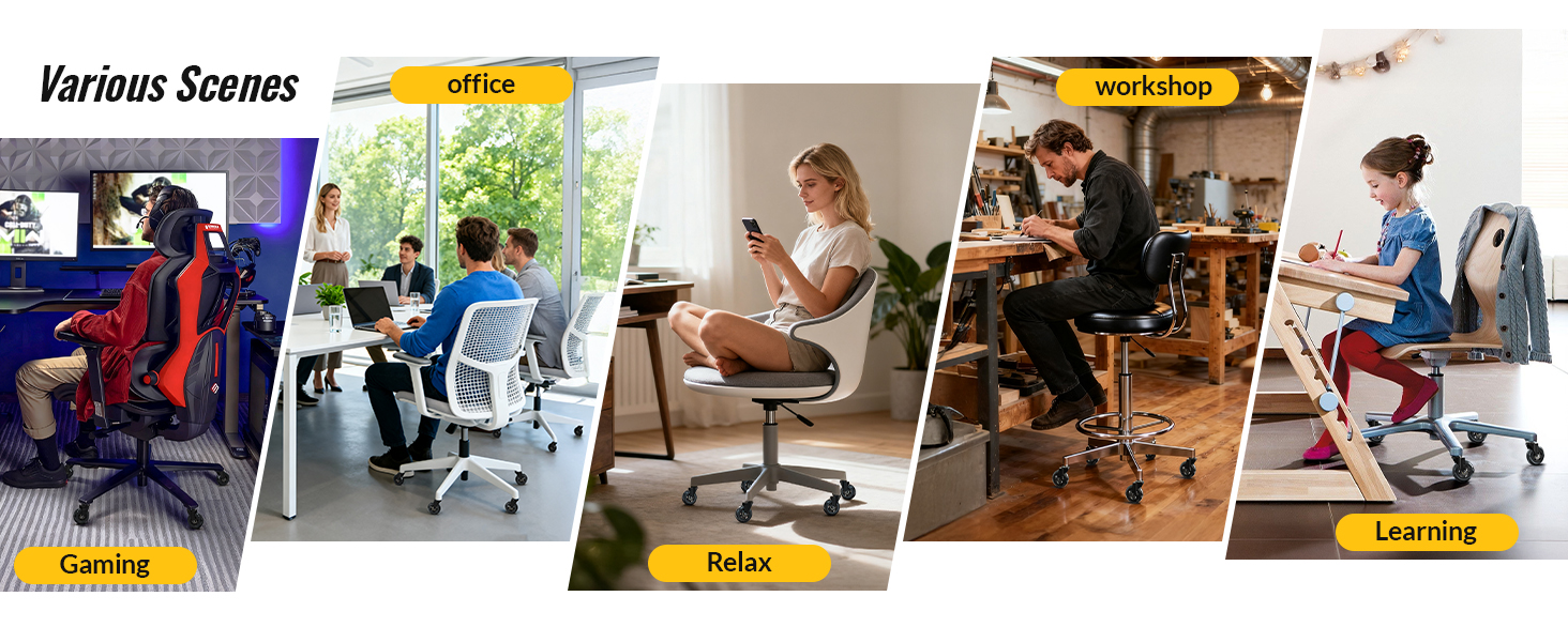 heavy duty computer gaming roller blade wheels for office chair office rubber casters for office