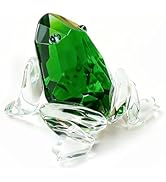 H&amp;D HYALINE &amp; DORA Small Crystal Frog Figurine Collection Paperweight Table Centerpiece Ornament(...