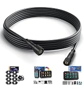 MICTUNING 2PCS 10FT 4 Pin Extension Cables - Exclusive for 2nd-Gen RGB Rock Lights and P1Y P1s P1...