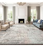 Soalmost Abstract Rug 8x10 Large Living Room Rugs Neutral Modern Washable Area Rugs for Bedroom D...