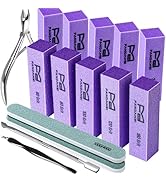 FANDAMEI Nail Care Tool Kit, 10 PCS Nail Buffer Block with Different Grit, Nail Buffer Kit, Nail ...