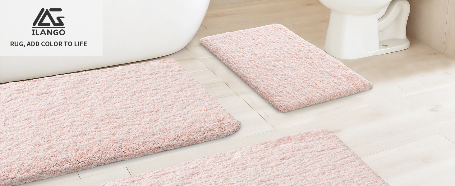 Pink toilet rug