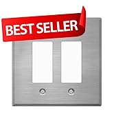 Oversized Stainless Steel Outlet Covers, Decorator Switch 2 Gang Wall Plate, 5.5
