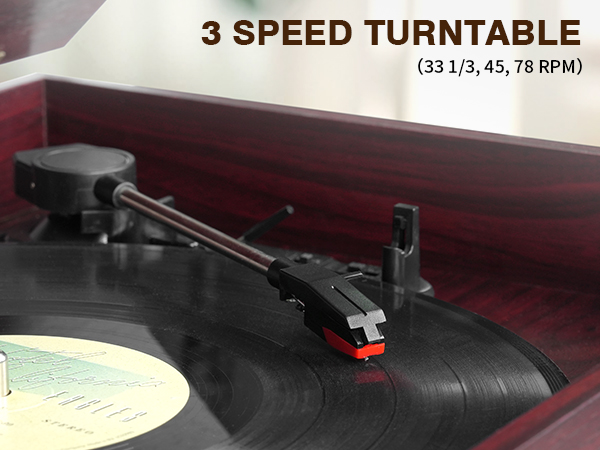 3 speed record player