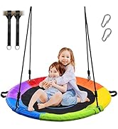 Trekassy 700lb 40" Saucer Tree Swing for Kids Adults Outdoor Textilene with 2pcs Tree Hanging Str...