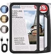 JARLINK 5X 10X Large Magnifying Glass for Reading, Rechargeable Magnifier with 3 Light Modes, 48 ...