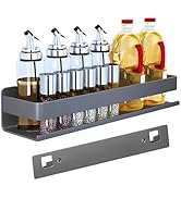 YuShiYan Stainless Steel Detachable Wall Mounted Floating Shelves for Kitchen, Bathroom, Storage ...