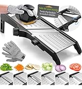 Gramercy Adjustable Mandoline Slicer for Kitchen, Potato Cutter, Vegetable Chopper, Mandolin, Cuc...