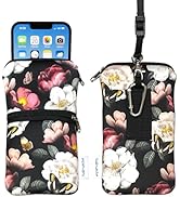 Tainada Men Women Phone Neoprene Shockproof Zippered Sleeve Case Bag Pouch with Carabiner, Neck L...