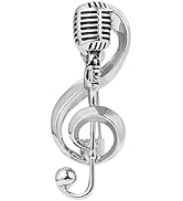 Yjcnelcr 2Pcs Music Note Lapel Pin,Creative Microphone Brooch Exquisite Decoration Accessory Gold...