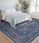 Vintage Washable Square Rugs 8x8 for Living Room, Ultra Soft Large Area Rugs for Dining Room, Bed...