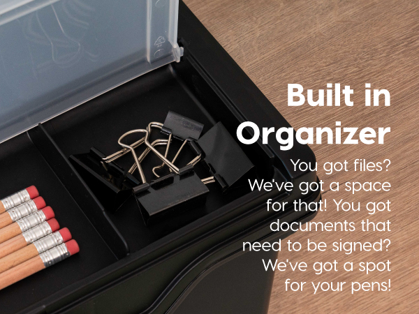 built in organizer