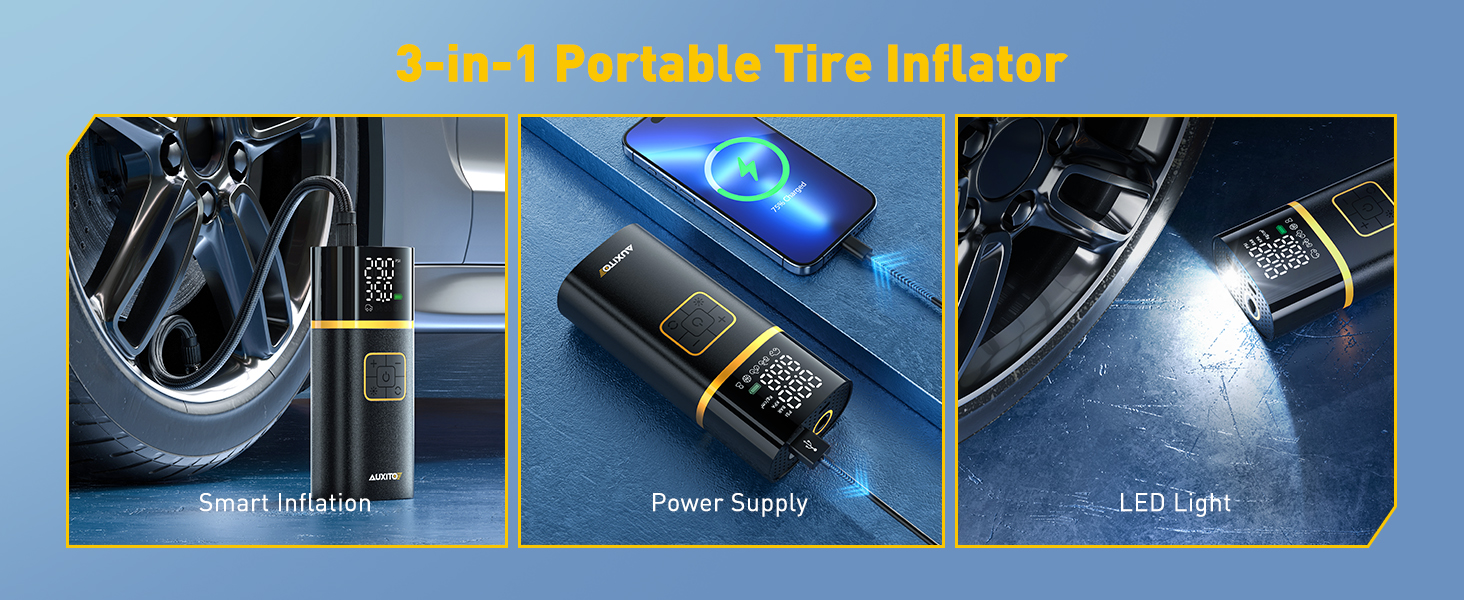 auxito a301 portable car tire inflator