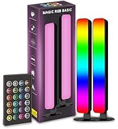 OUGETHER Smart RGB Light Bars RGB Color Changing with Music Sync Mode LED Light, USB Ambient Lamp...